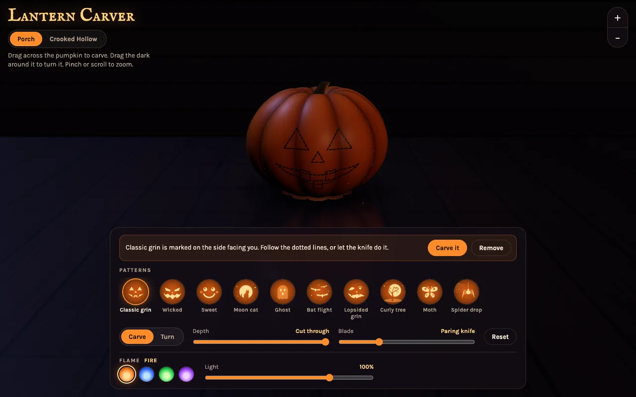 Screenshot of Lantern Carver