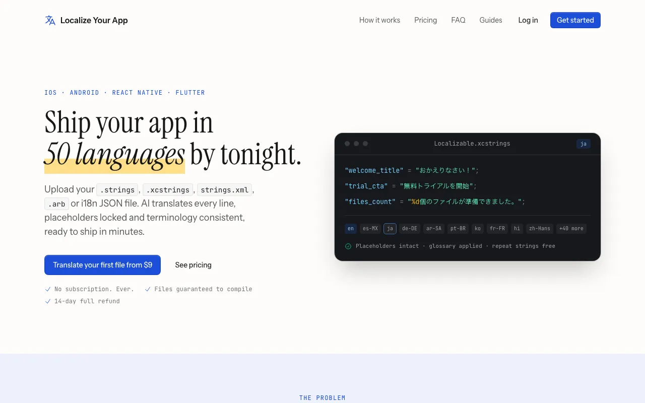 Screenshot of Localize Your App